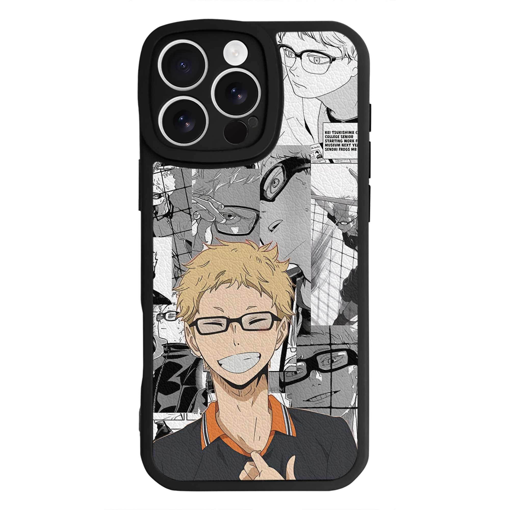 （画像用） ハイキュー!! Haikyu!! 【iPhone 16シリーズ対応】シリコンスマホケース（レザー調） 材質：シリコン